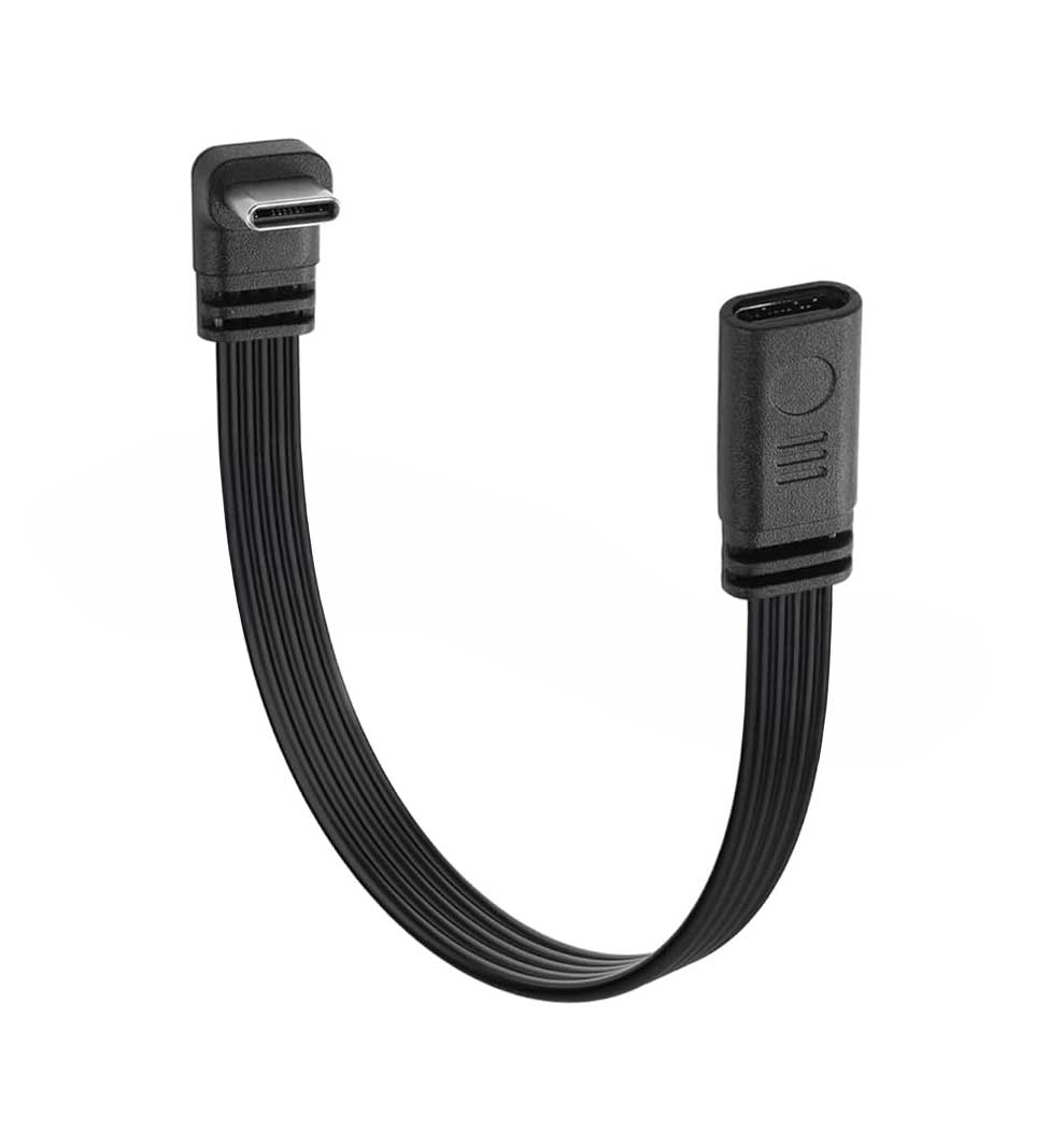 90° Elbow USB-C Extension Cable Flat
