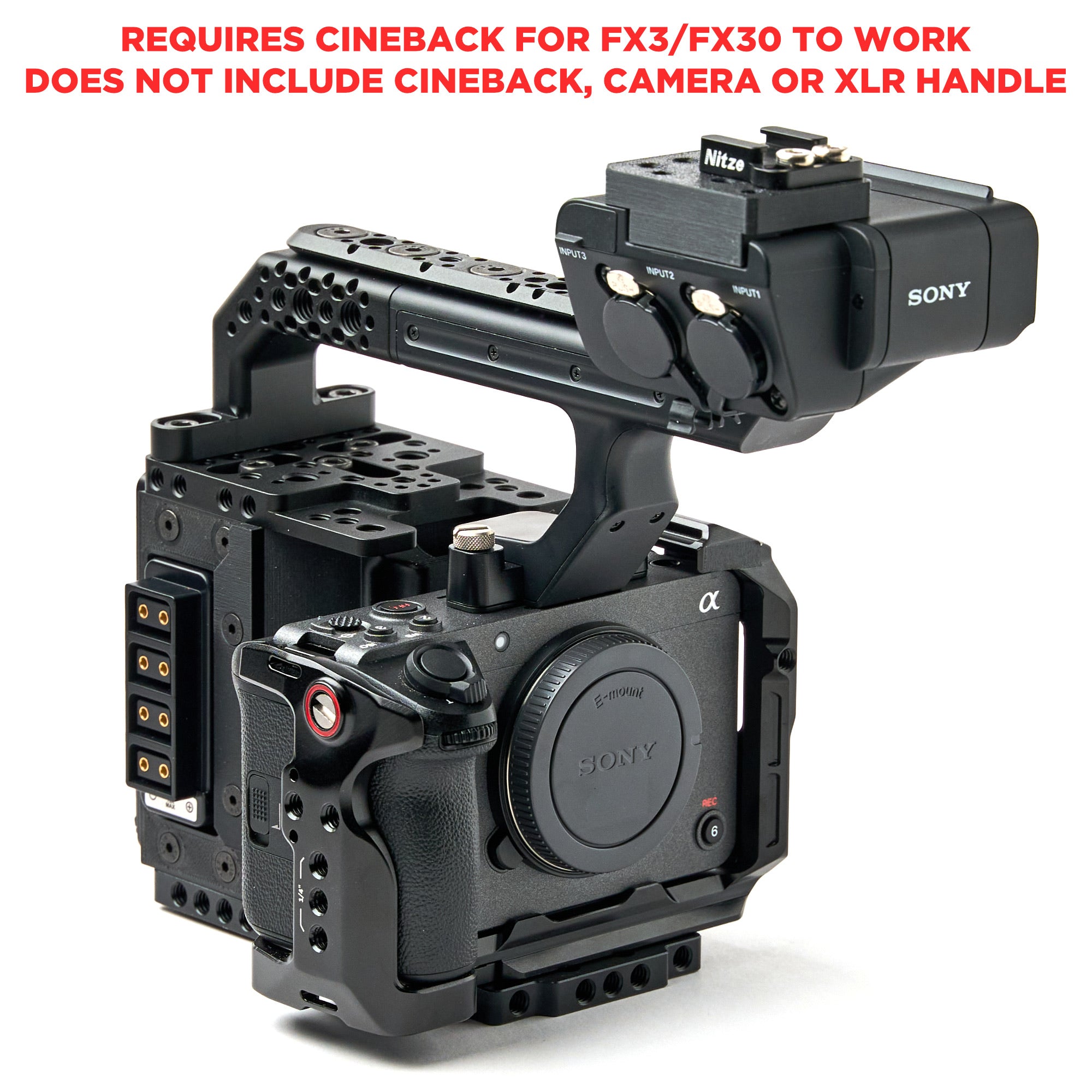 XLR Handle ONLY Extension Kit for CineBack™