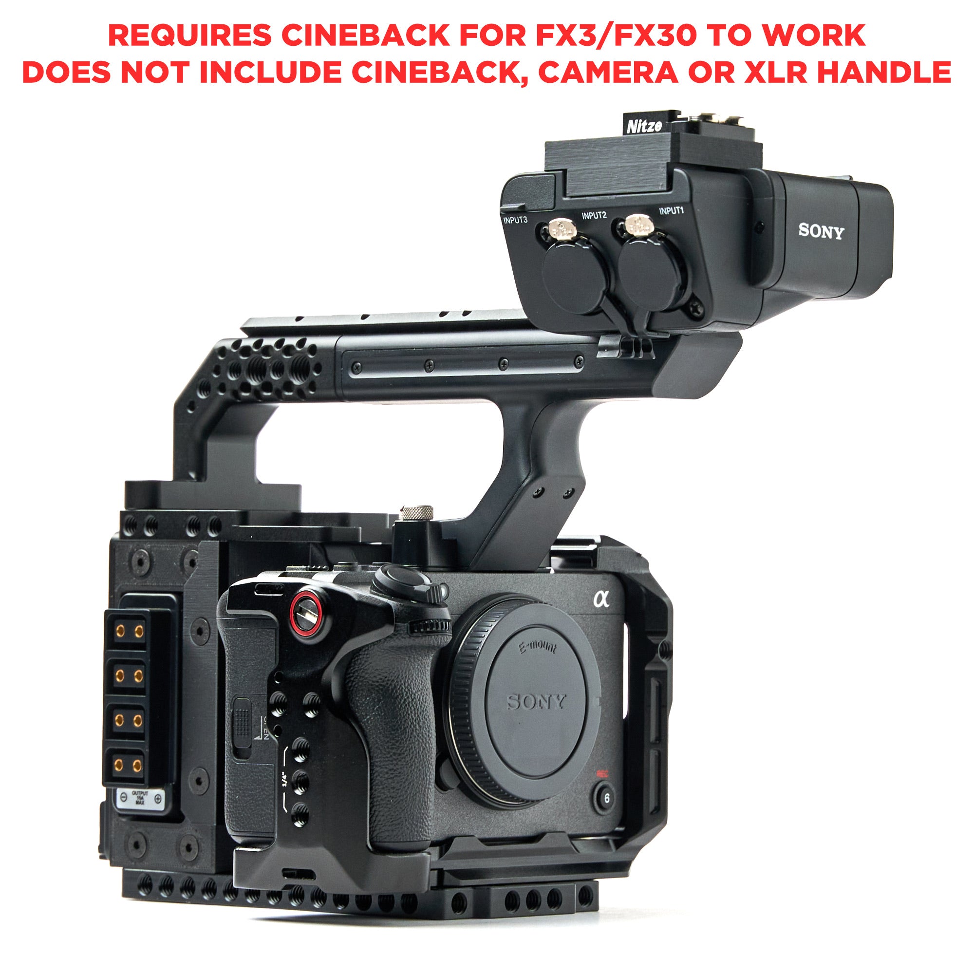 XLR Handle ONLY Extension Kit for CineBack™