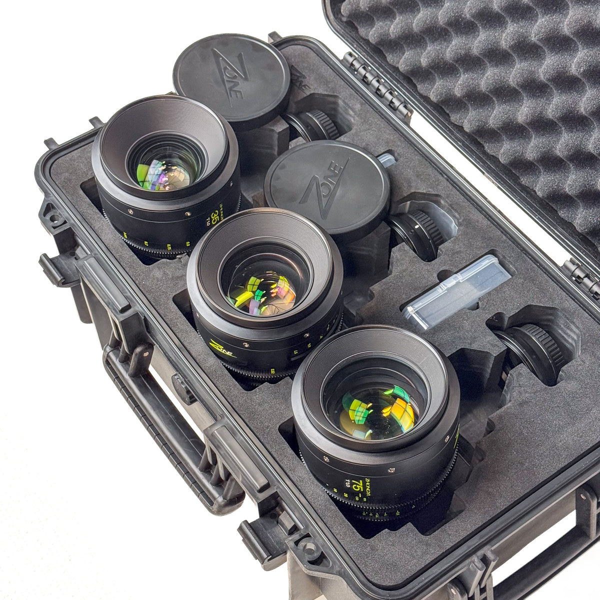 Zhongyi Zone T1 Cine Series 3 Lens Set With Case (PL and EF - 35mm, 50mm, 75mm) - Used Samples
